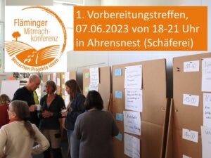 1. Vorbereitungstreffen zur Fläminger Mitmachkonferenz 2023 - Menschen, Projekte, Ideen @ Schäferei Arensnest | Wiesenburg/Mark | Brandenburg | Deutschland