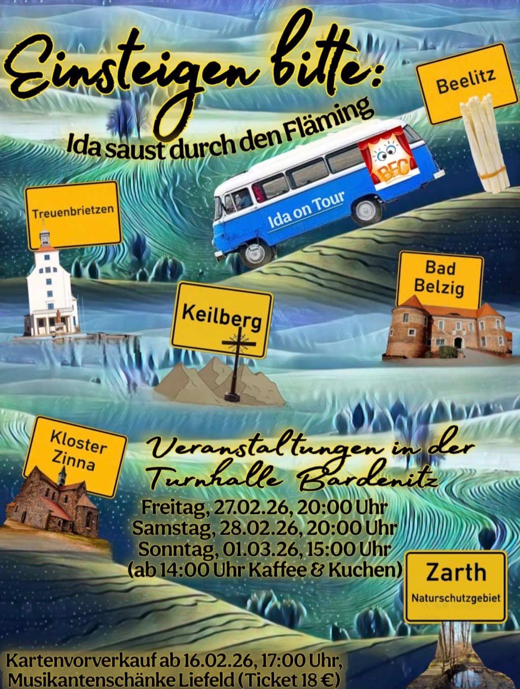 Fastnacht, Bardenitz, Pechüle, Klausdorf