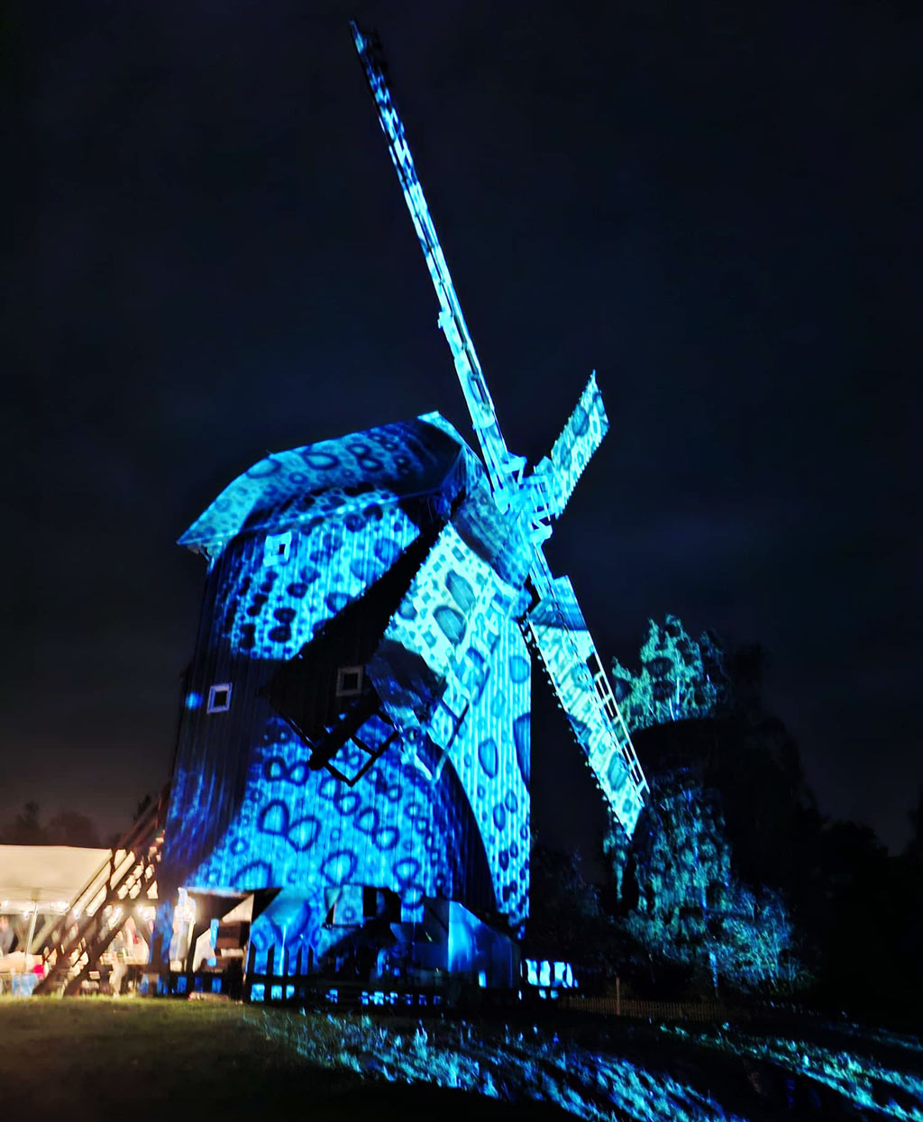 Cammer, Bockwindmühle, Lichtshow, Feuer und Flamme